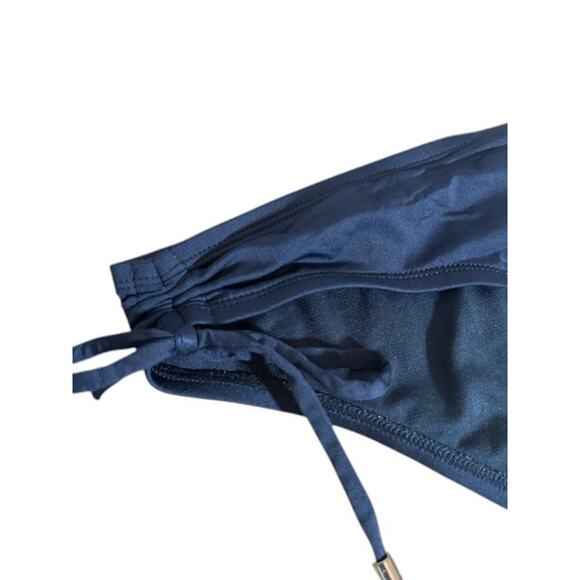 Mossimo Target Dark Gray Tie Sides Bathing Suit Bikini Bottom Women Sz L - Picture 3 of 7